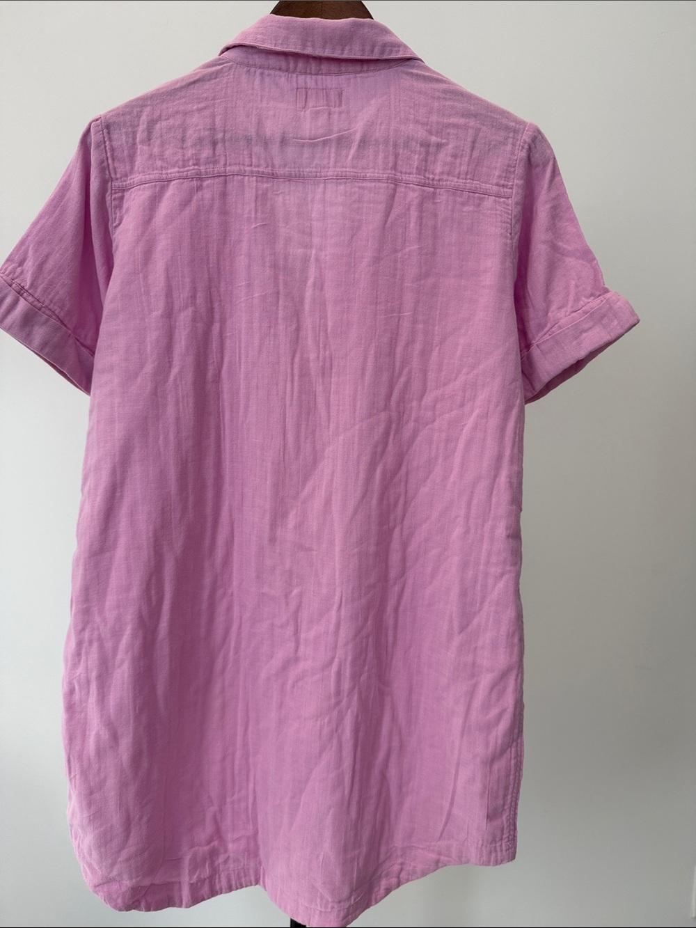 Pact Organic Cotton Coastal Double Gauze Beach Cover-Up Dress Lilac Pink. Small - Picture 8 of 10